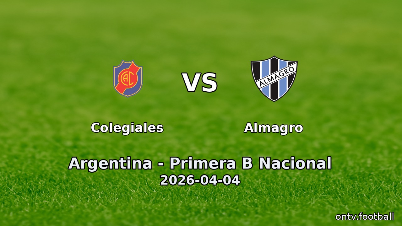 Colegiales vs Almagro