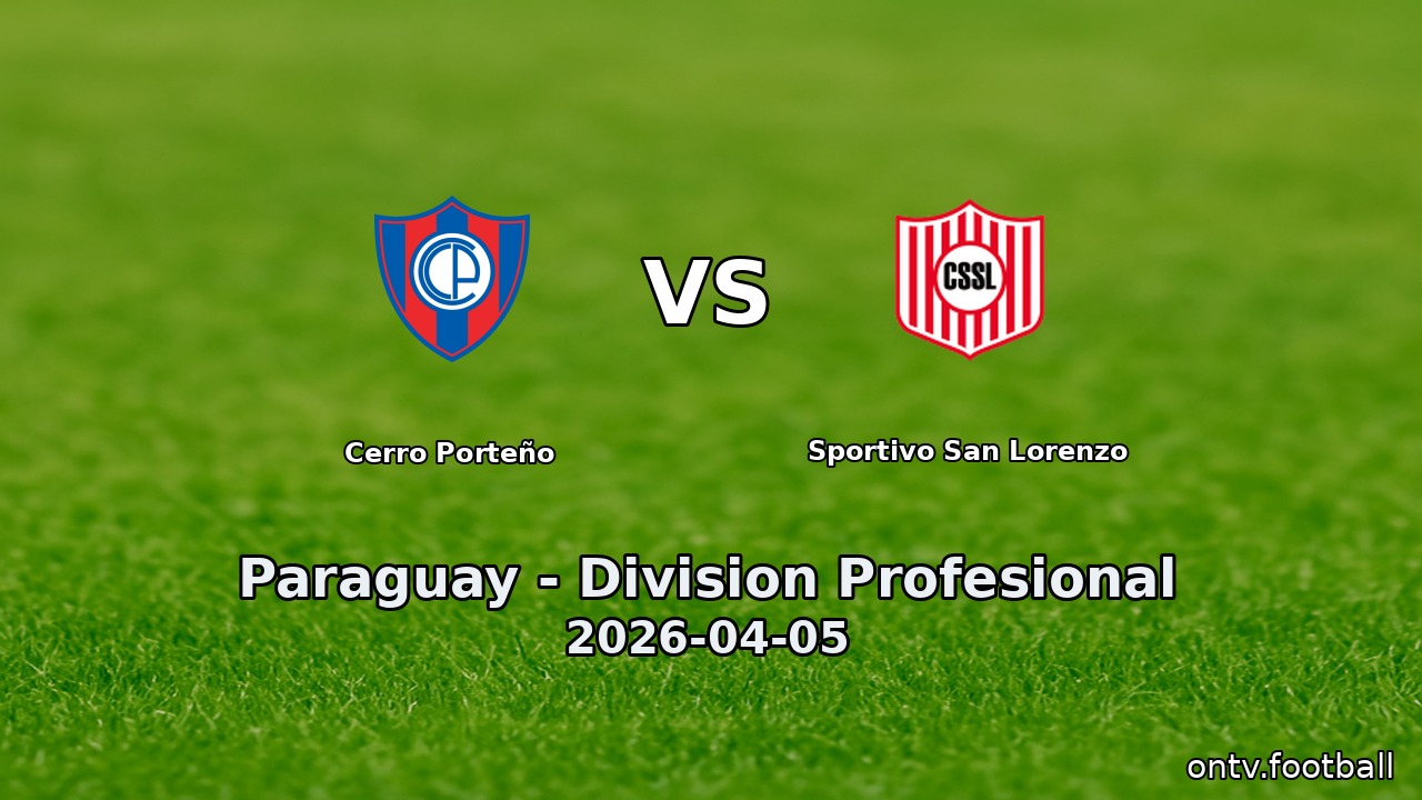 Cerro Porteño vs Sportivo San Lorenzo