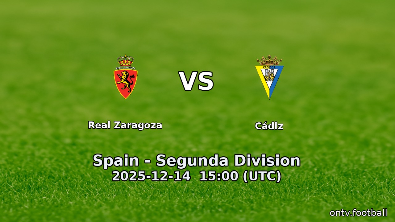 Real Zaragoza vs Cádiz