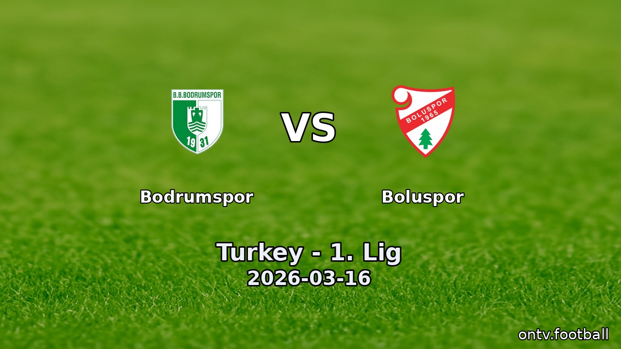 Bodrumspor vs Boluspor