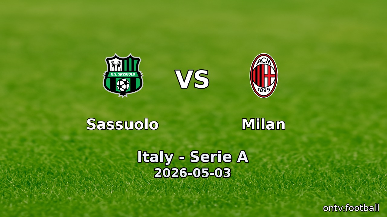 Sassuolo vs Milan