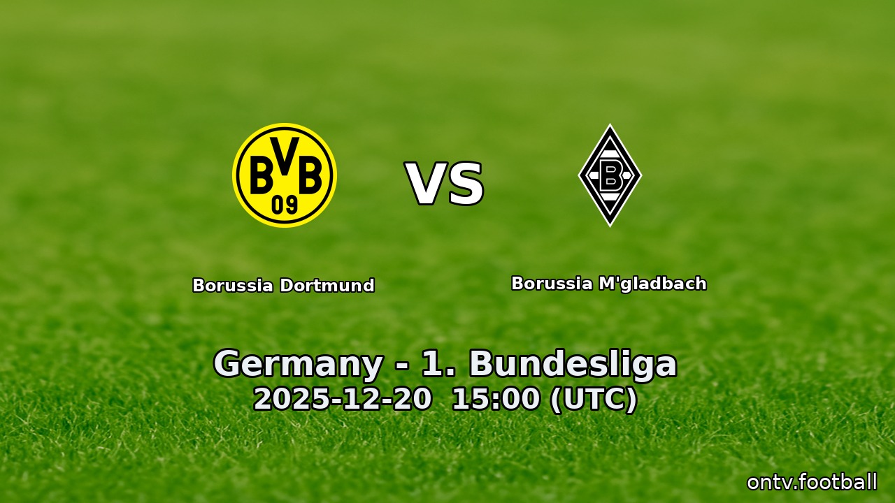 Borussia Dortmund vs Borussia M'gladbach