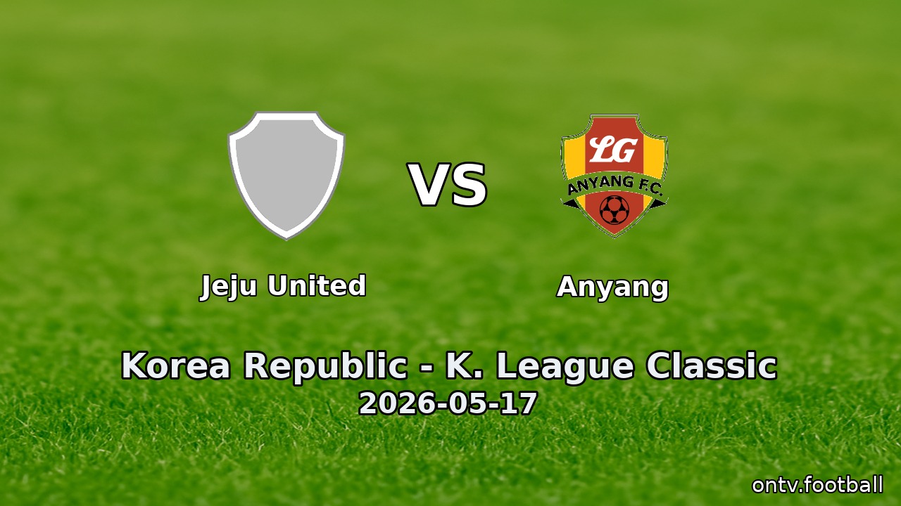 Jeju United vs Anyang