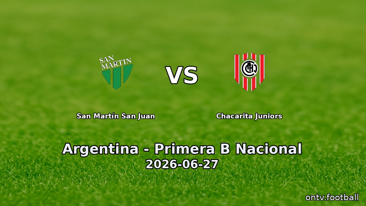 San Martín San Juan vs Chacarita Juniors