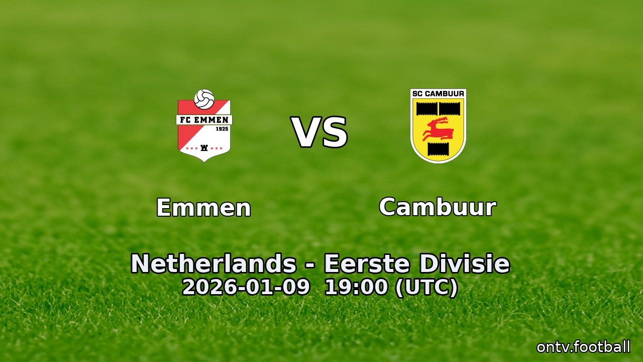 Emmen vs Cambuur