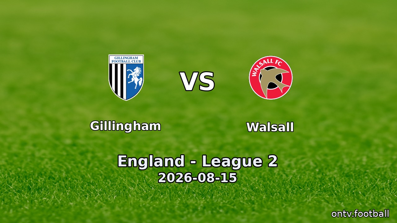 Gillingham vs Walsall