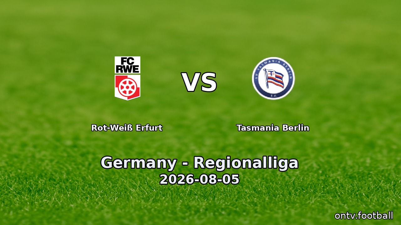 Rot-Weiß Erfurt vs Tasmania Berlin