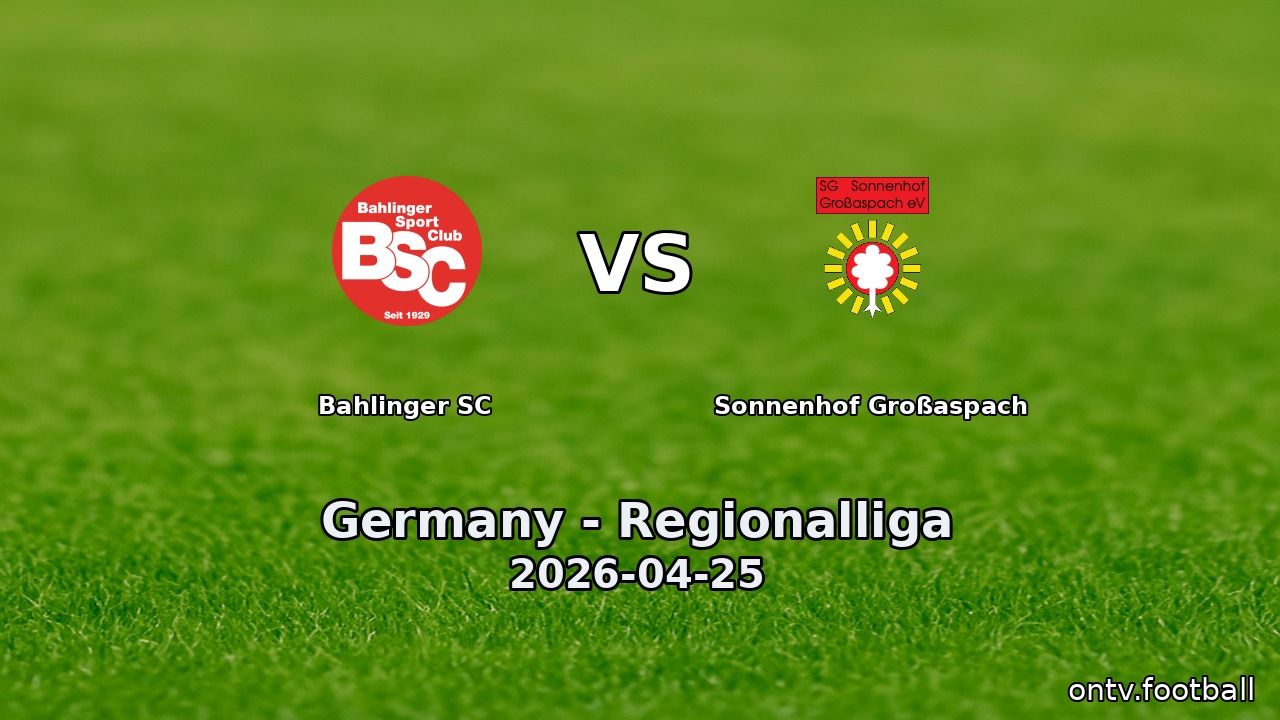 Bahlinger SC vs Sonnenhof Großaspach