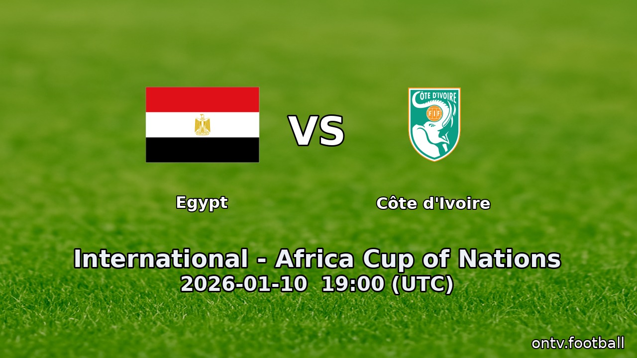 Egypt vs Côte d'Ivoire