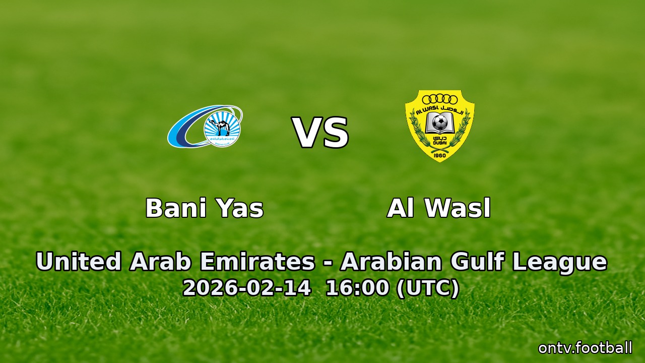 Bani Yas vs Al Wasl