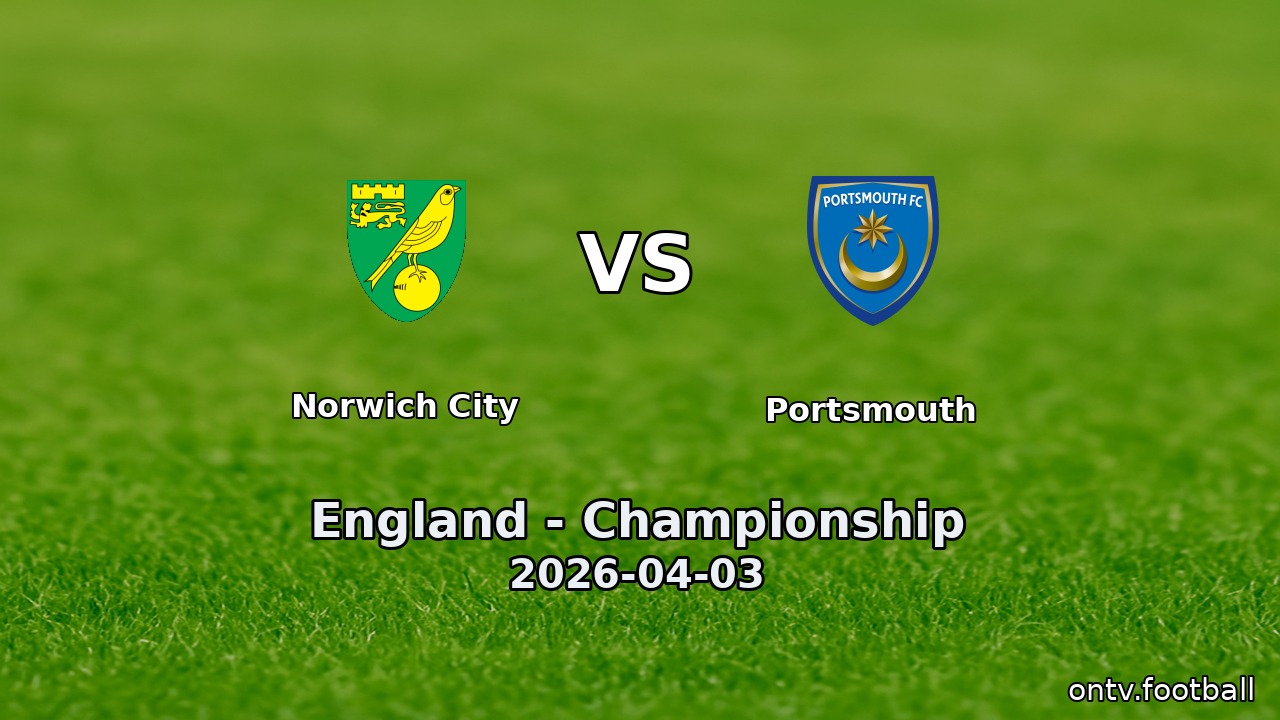 Norwich City vs Portsmouth