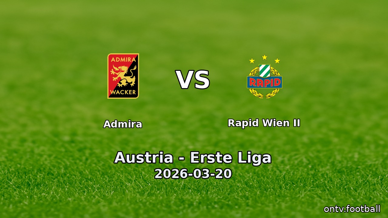 Admira vs Rapid Wien II