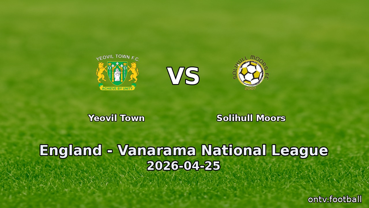 Yeovil Town vs Solihull Moors