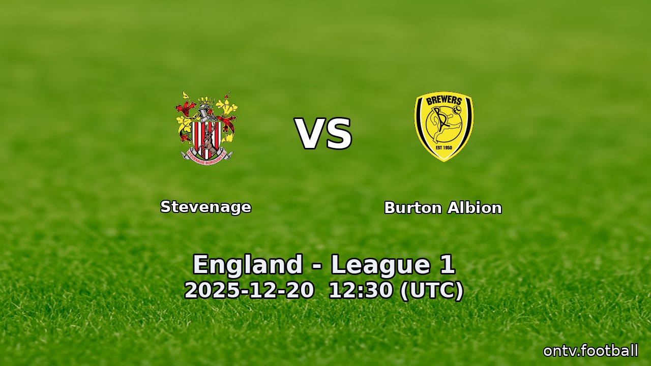 Stevenage vs Burton Albion