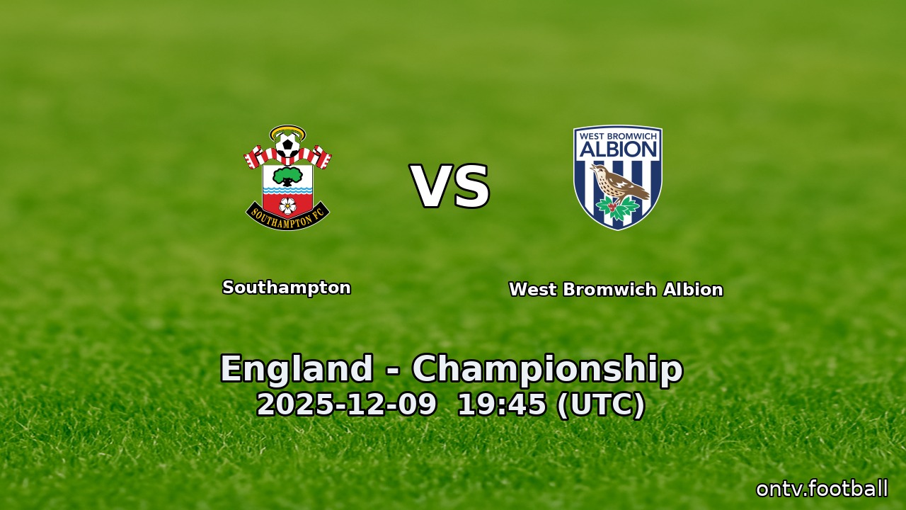 Southampton vs West Bromwich Albion
