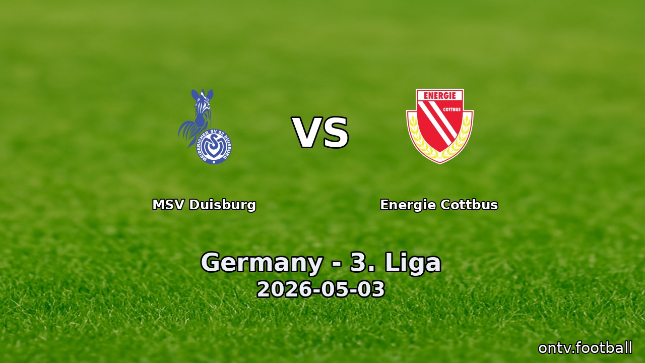 MSV Duisburg vs Energie Cottbus