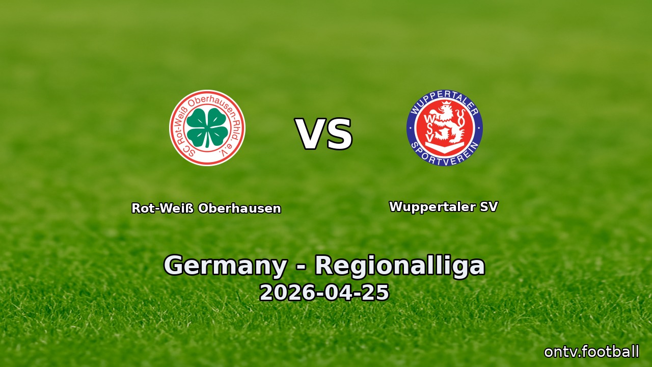Rot-Weiß Oberhausen vs Wuppertaler SV