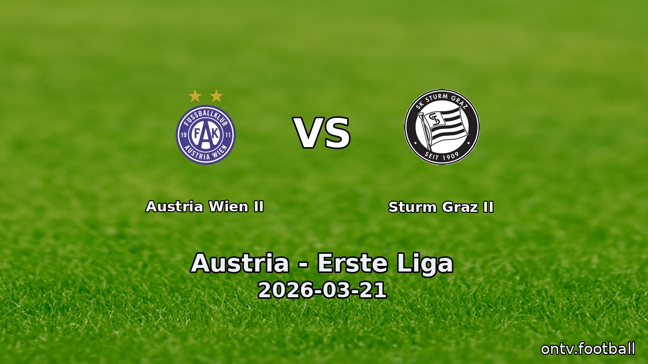 Austria Wien II vs Sturm Graz II