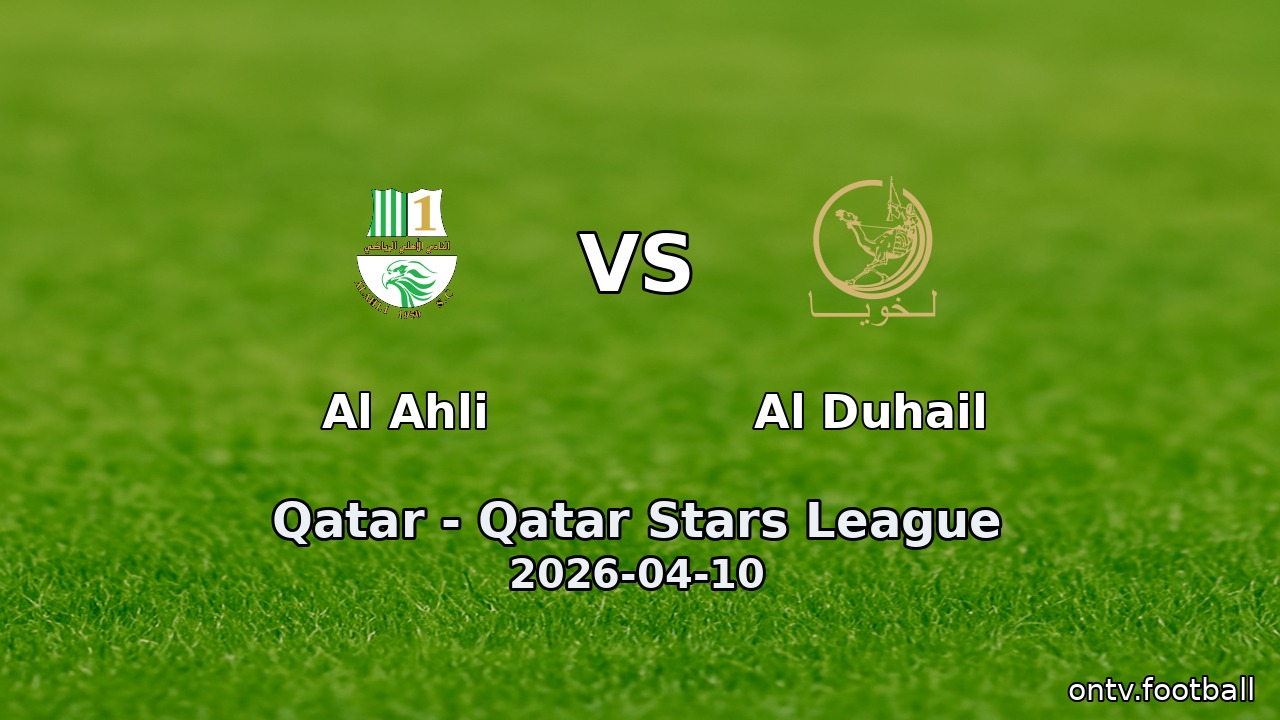 Al Ahli vs Al Duhail