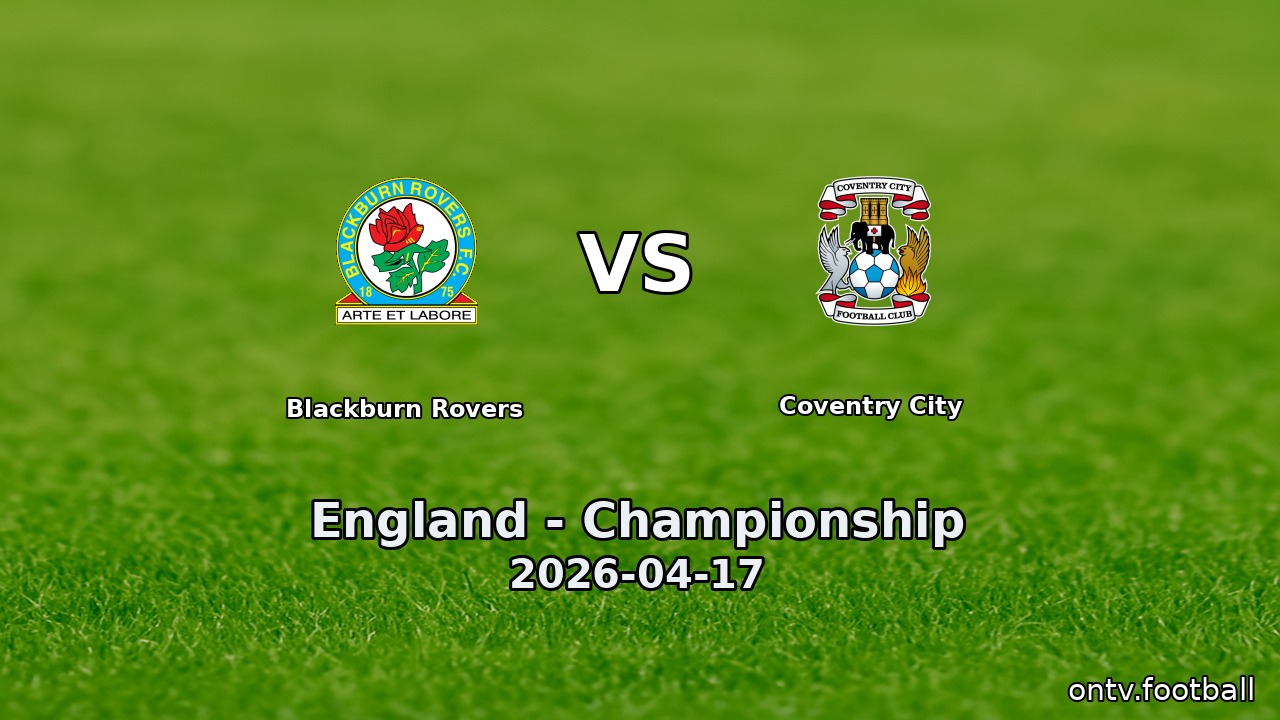 Blackburn Rovers vs Coventry City