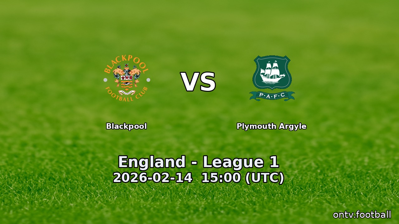 Blackpool vs Plymouth Argyle