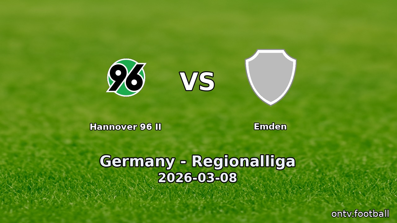 Hannover 96 II vs Emden