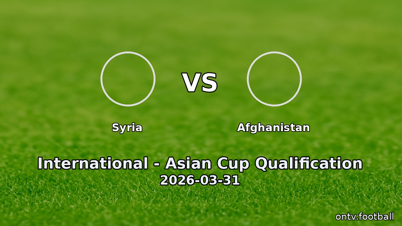 Syria vs Afghanistan