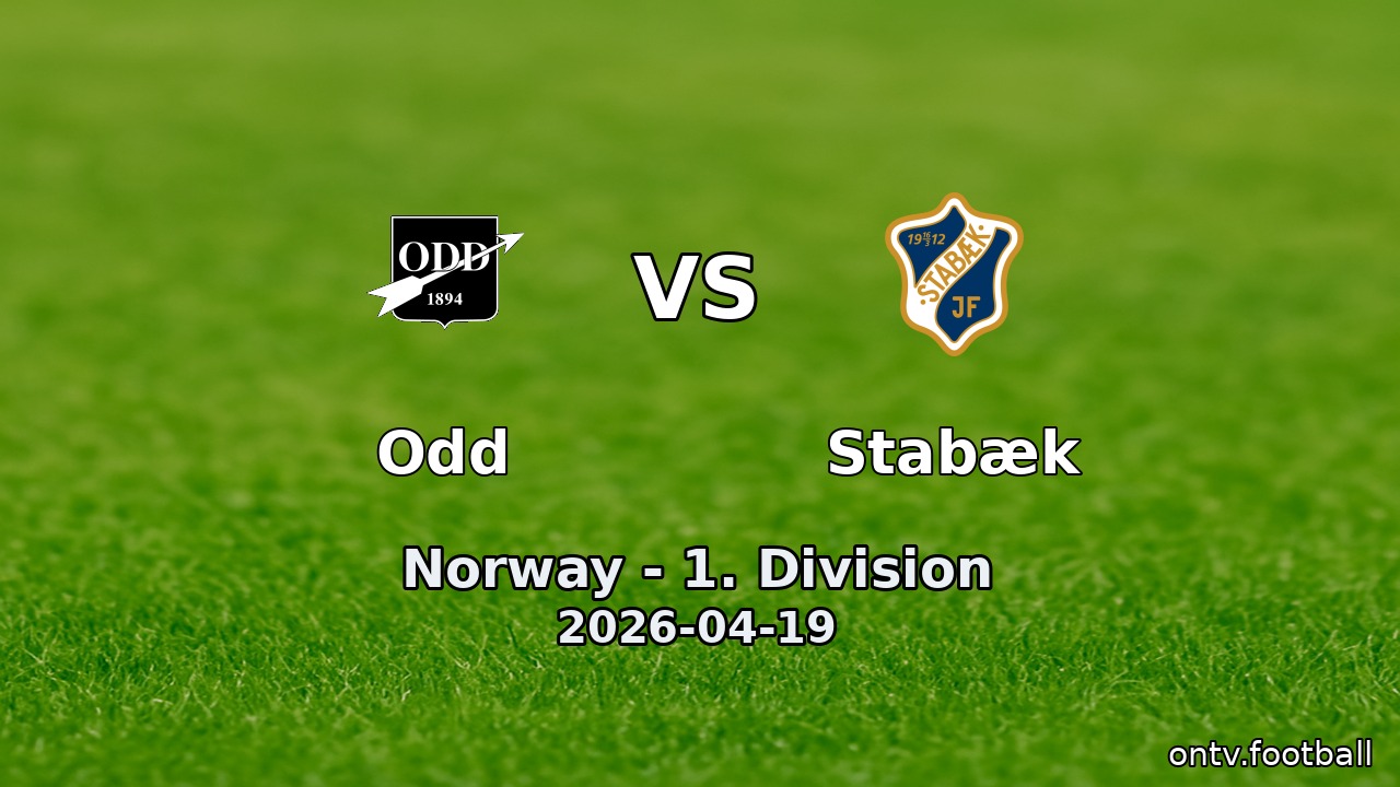 Odd vs Stabæk