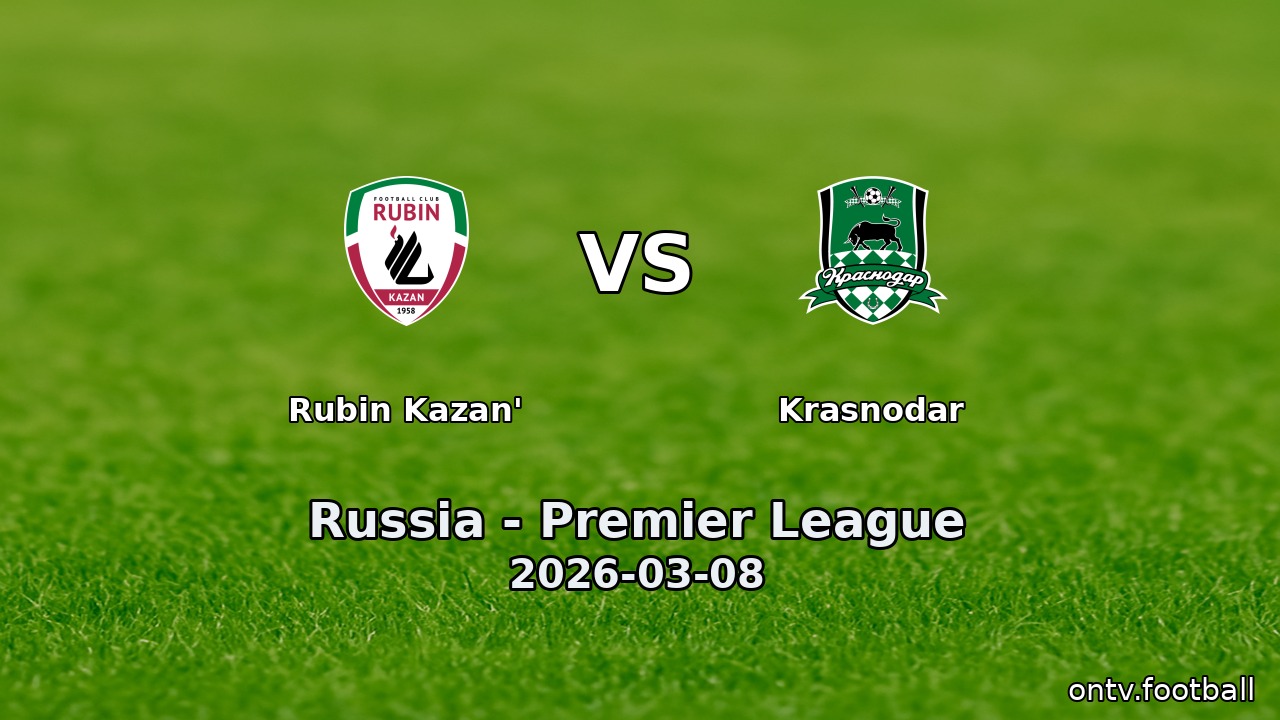 Rubin Kazan' vs Krasnodar