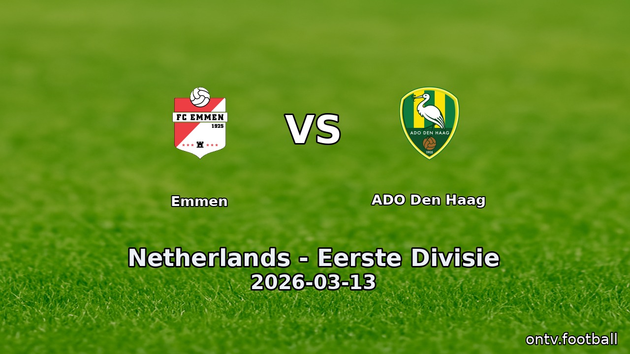 Emmen vs ADO Den Haag