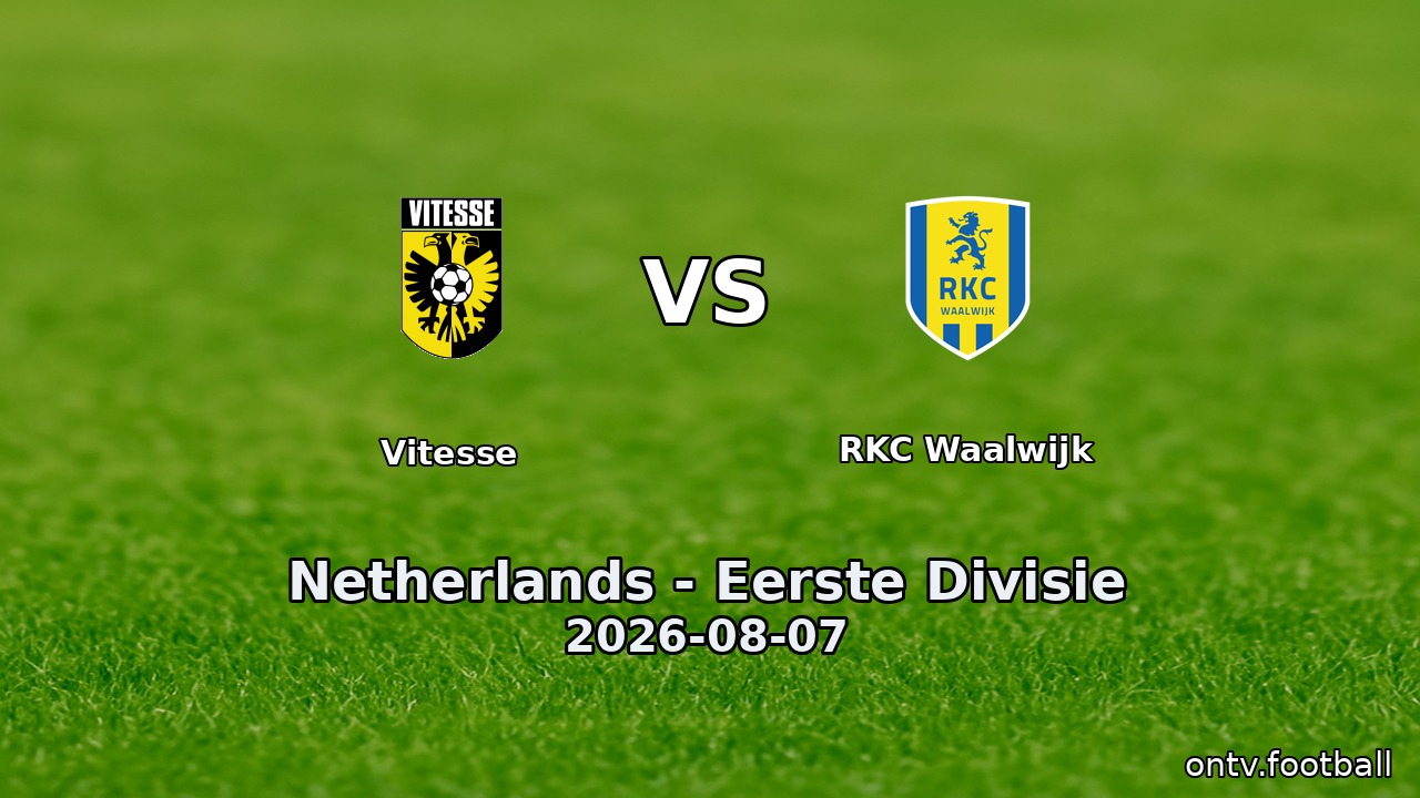 Vitesse vs RKC Waalwijk
