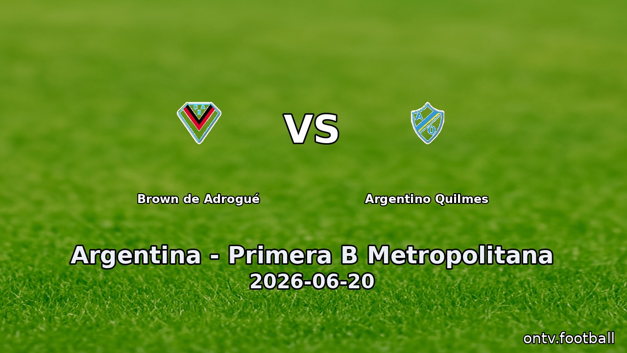 Brown de Adrogué vs Argentino Quilmes
