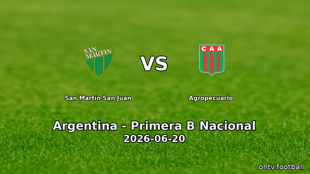 San Martín San Juan vs Agropecuario