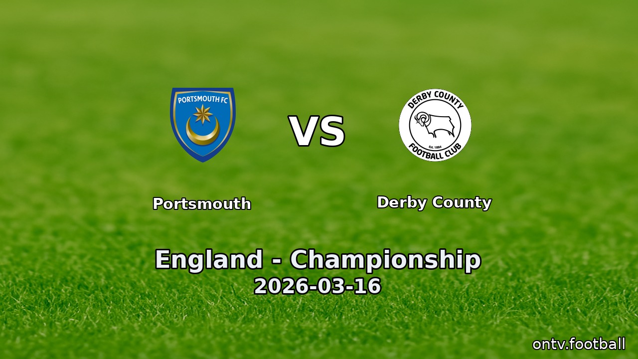 Portsmouth vs Derby County