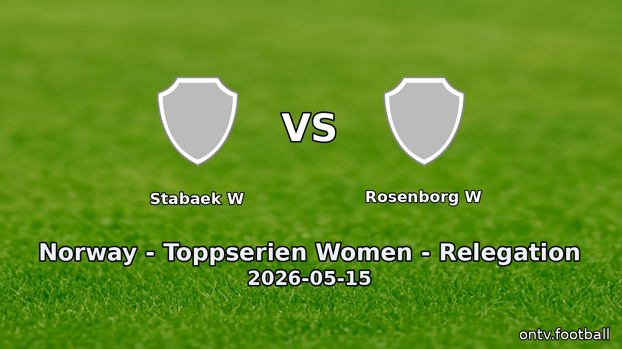 Stabaek W vs Rosenborg W