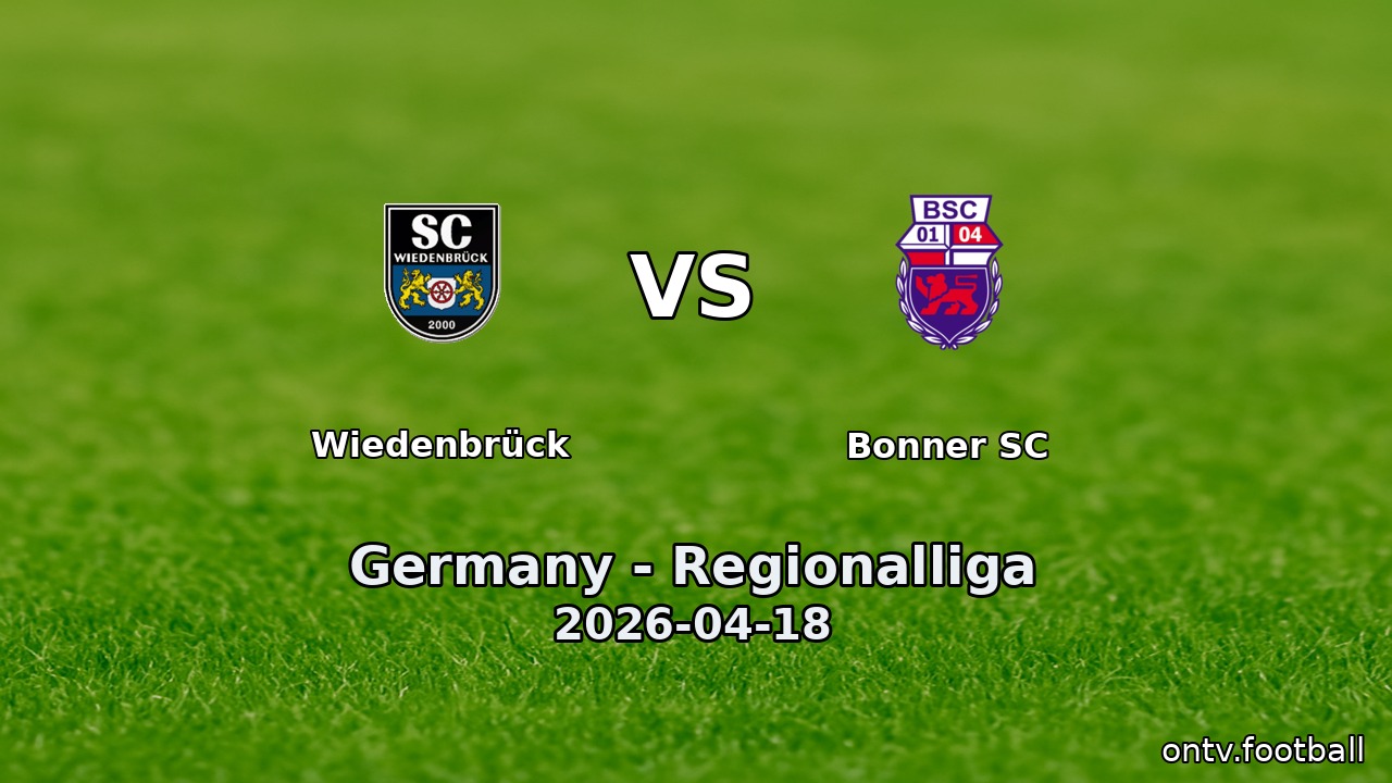 Wiedenbrück vs Bonner SC