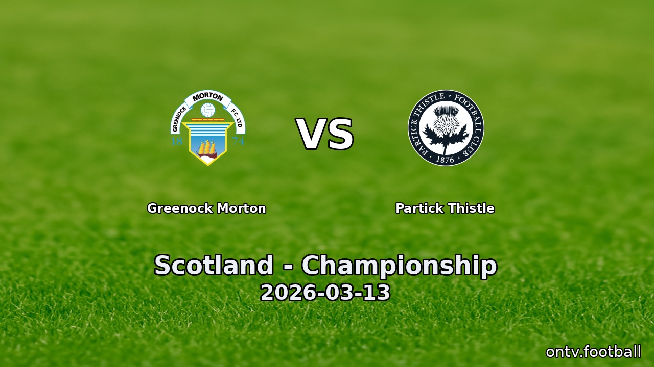 Greenock Morton vs Partick Thistle