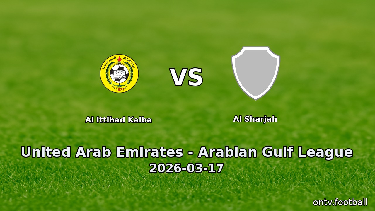 Al Ittihad Kalba vs Al Sharjah