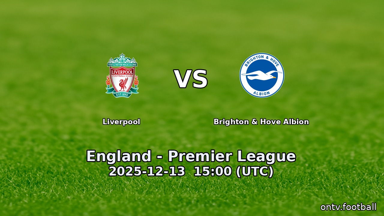 Liverpool vs Brighton & Hove Albion