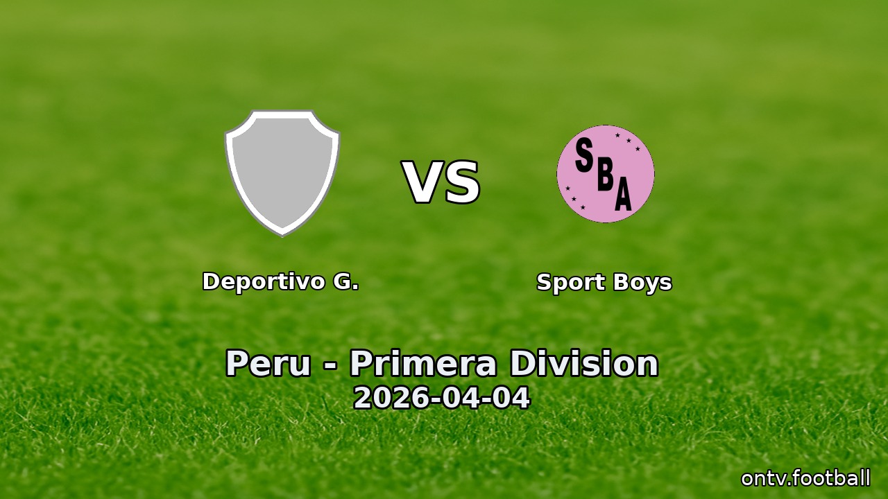 Deportivo G. vs Sport Boys