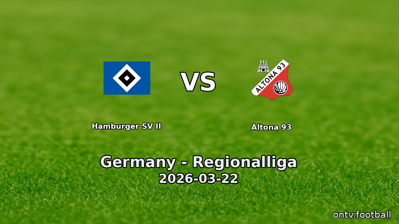 Hamburger SV II vs Altona 93