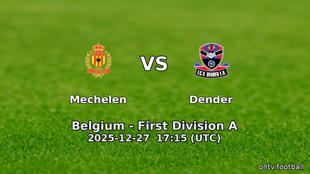 Mechelen vs Dender