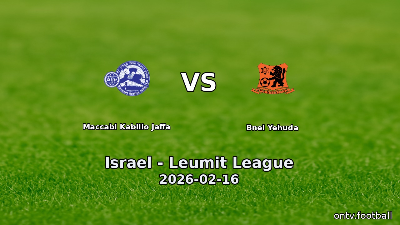Maccabi Kabilio Jaffa vs Bnei Yehuda