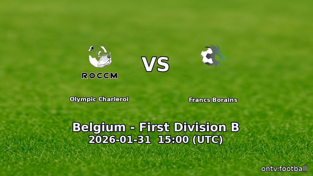 Olympic Charleroi vs Francs Borains - Belgium - First Division B - 31 ...