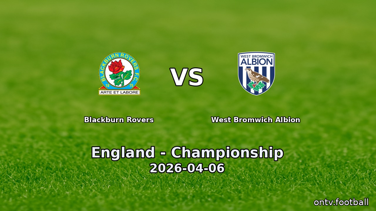 Blackburn Rovers vs West Bromwich Albion