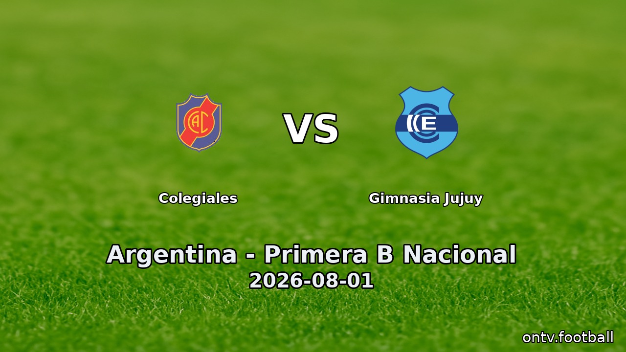 Colegiales vs Gimnasia Jujuy