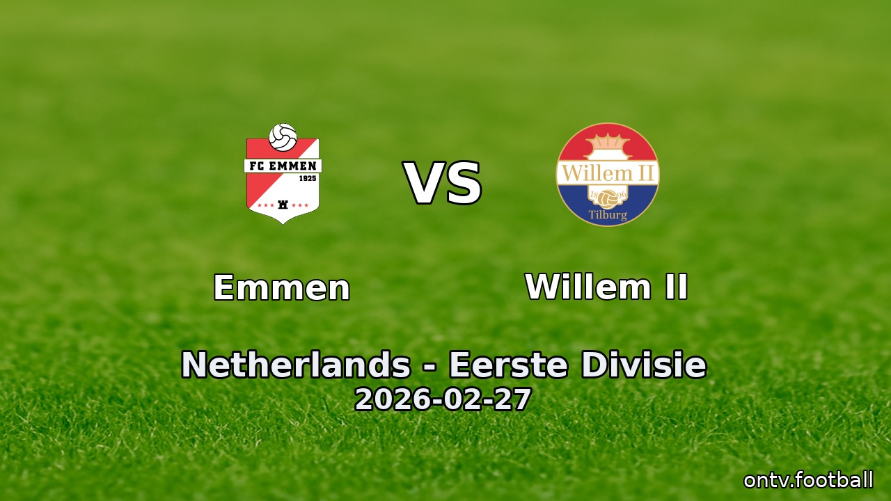 Emmen vs Willem II