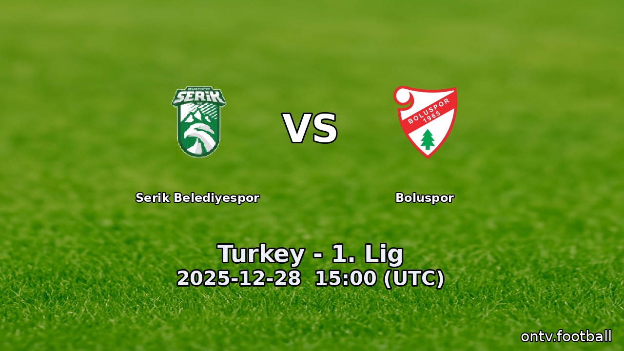 Serik Belediyespor vs Boluspor