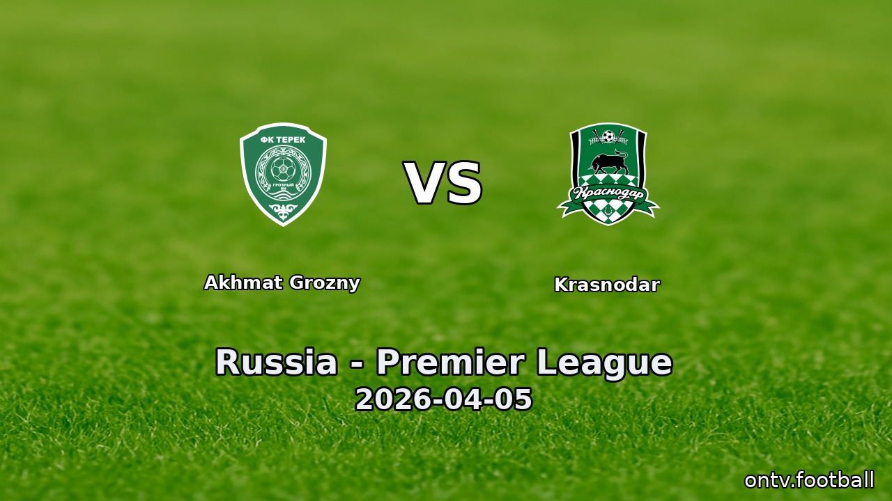Akhmat Grozny vs Krasnodar