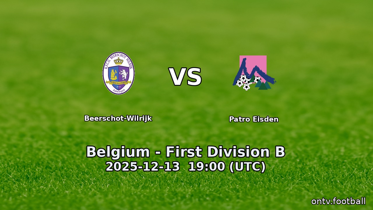 Beerschot-Wilrijk vs Patro Eisden